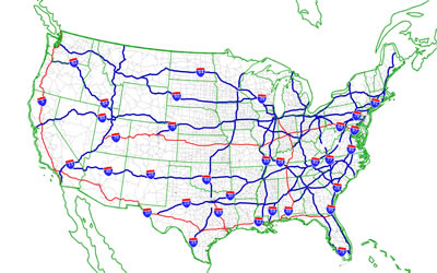 Us+major+highway+map