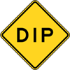Dip-road-sign