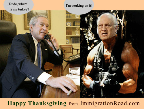 Bush and Cheney to Celebrate Thanksgiving