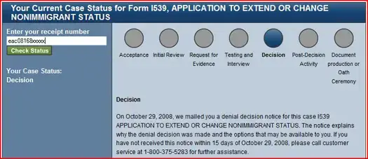 USCIS Case Status Decision