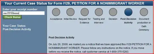 USCIS Case Status Post-Decision Activity