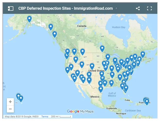 CBP sites on map